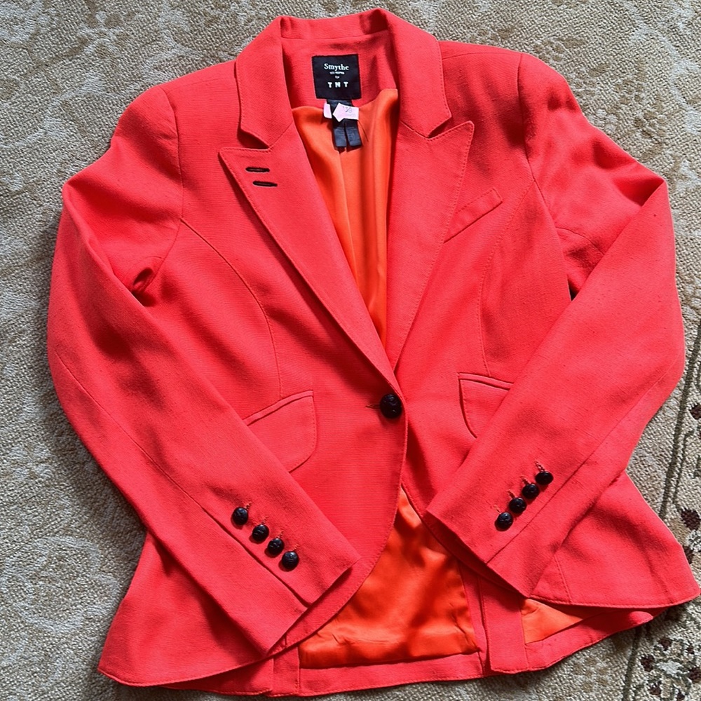 Smythe Coral Red Tailored Blazer